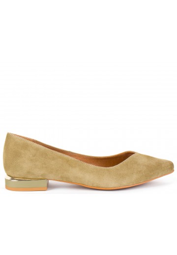 Zielone półbuty na niskim...