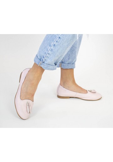 Różowe baleriny z frędzlami