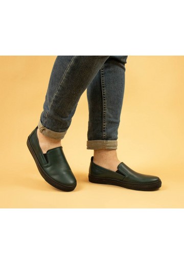 Zielone trampki Slip-on