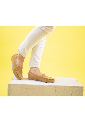 Mokasyny w kolorze żółtym