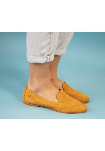 Żółte wsuwane półbuty