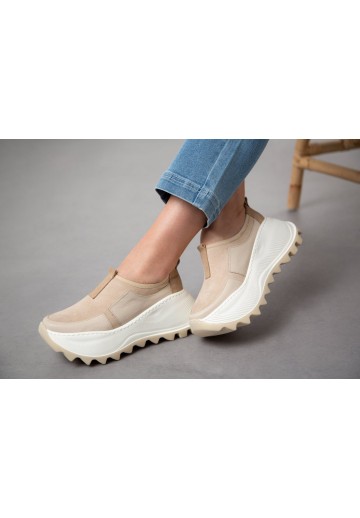 Beżowe półbuty sportowe