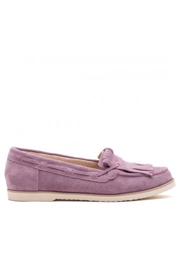 Mokasyny w kolorze liliowym