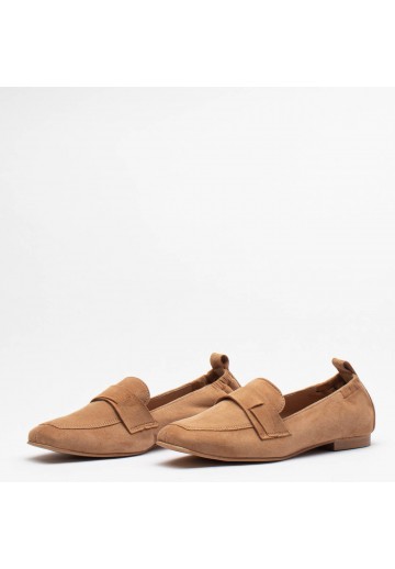 Jasnobrązowe welurowe...