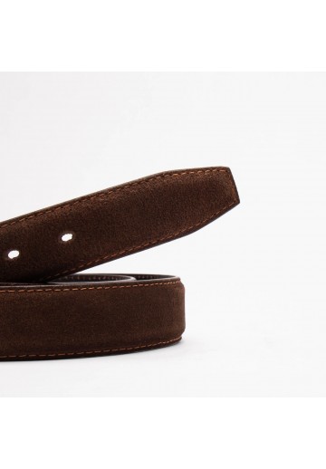 Ciemnobrązowy zamszowy...