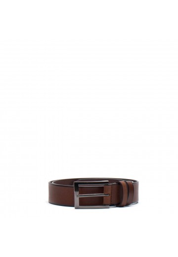Brązowy gładki pasek męski...