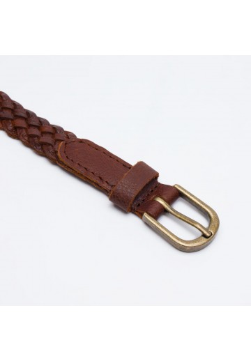 Cienki pleciony brązowy...