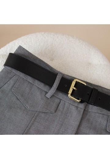 Cienki czarny pasek damski...