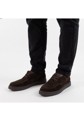 Ciemnobrązowe welurowe...