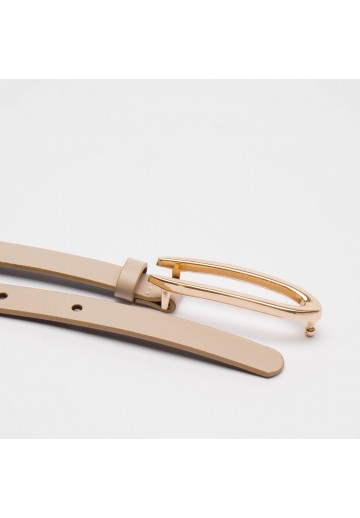 Beżowy cienki pasek damski...