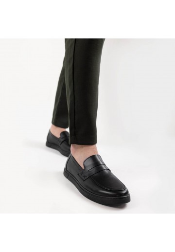 Czarne mokasyny męskie