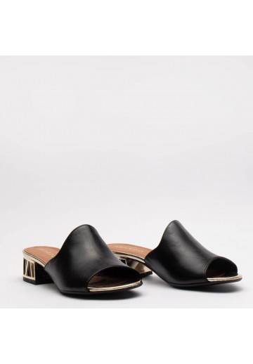 Czarne klapki damskie na...