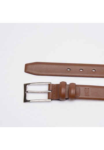 Brązowy gładki pasek męski...