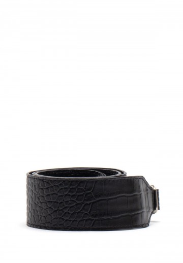 Czarny pasek croco do...